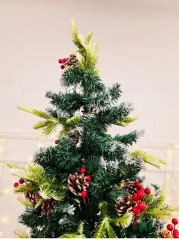 Christmas Tree With Pine Cones And Berries საახალწლო ნაძვის ხე შერეული სილიკონის წიწვებით გირჩით და კენკრით 280 სმ (OT2006), 6 image