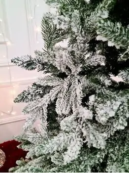 Snow-Covered Christmas Tree  დათოვლილი საახალწლო ნაძვის ხე სილიკონის ტოტებით 210 სმ (OT2001), 5 image
