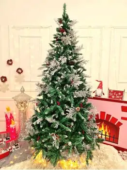 Christmas Tree With Cone And Berries საახალწლო ნაძვის ხე დათოვლილი ბოლოებით გირჩით და კენკრით 240 სმ (OT2076)