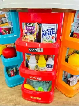 Market Play Set With Shopping Cart საბავშვო ფუნქციური დახლ-მაღაზია ურიკით, 7 image