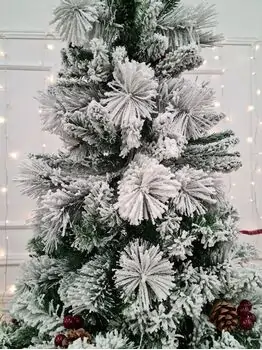 Snow-Covered Christmas Tree With Pine Cones And Berries  საახალწლო ნაძვის ხე დათოვლილი ტოტებით გირჩით და კენკრით 210 სმ (OT2082), 2 image