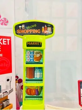 Market Play Set With Shopping Cart საბავშვო ფუნქციური დახლ-მაღაზია ურიკით, 8 image