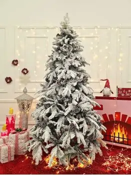 Snow-Covered Christmas Tree With Pine Cones საახალწლო ნაძვის ხე დათოვლილი ტოტებით და გირჩით 210 სმ (OT2083)