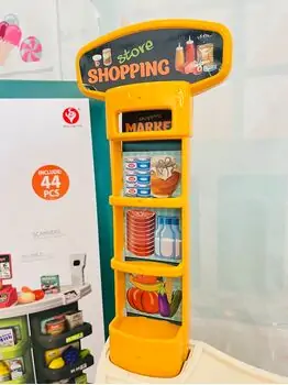 Supermarket with toy cash საბავშვო ფუნქციური დახლი-მაღაზია, 4 image