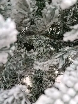 Snow-Covered Christmas Tree With Pine Cones საახალწლო ნაძვის ხე დათოვლილი ტოტებით და გირჩით 240  სმ (OT2084), 8 image