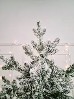 Snow-Covered Christmas Tree  დათოვლილი საახალწლო ნაძვის ხე სილიკონის ტოტებით 210 სმ (OT2001), 6 image