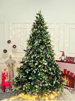 Christmas Tree With Pine Cones And Berries  საახალწლო ნაძვის ხე შერეული წიწვებით გირჩით და კენკრით 240 სმ (OT2004), 2 image