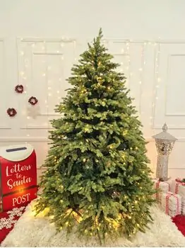 Christmas Tree With Lights - საახალწლო ნაძვის ხე შერეული სილიკონის წიწვებით და განათებებით 210 CM (OT2334)