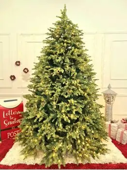 Christmas Tree With Lights  - საახალწლო ნაძვის ხე შერეული სილიკონის წიწვებით და განათებით 240 CM (OT2335)