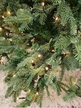 Christmas Tree With Lights - საახალწლო ნაძვის ხე შერეული სილიკონის წიწვებით და განათებებით 225 CM  (OT2333), 9 image