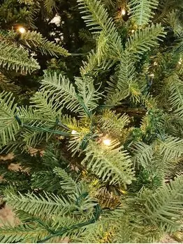 Christmas Tree With Lights - საახალწლო ნაძვის ხე შერეული სილიკონის წიწვებით და განათებებით 225 CM  (OT2333), 10 image