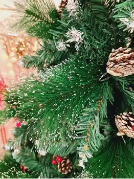 Christmas Tree With Pine Cones And Berries 180 CM ნაძვის ხე დათოვლილი ბოლოებით გირჩით და კენკრით (OT024), 7 image