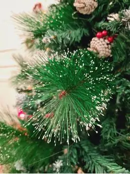 Christmas Tree With Pine Cones And Berries 180 CM ნაძვის ხე დათოვლილი ბოლოებით გირჩით და კენკრით (OT024), 8 image