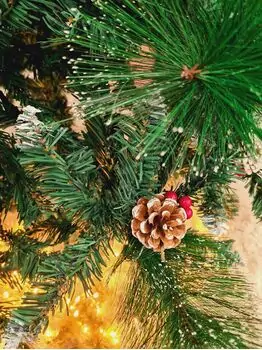 Christmas Tree With Pine Cones And Berries 180 CM ნაძვის ხე დათოვლილი ბოლოებით გირჩით და კენკრით (OT024), 9 image