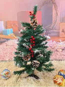 Snow-Covered Christmas Tree With Pine Cones And Berries საახალწლო ნაძვის ხე დათოვლილი ტოტებით, გირჩითა და კენკრით 45 სმ, 2 image