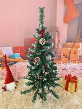 Snow-Covered Christmas Tree With Pine Cones And Berries საახალწლო ნაძვის ხე დათოვლილი ტოტებით, გირჩითა და კენკრით 90 სმ, 2 image