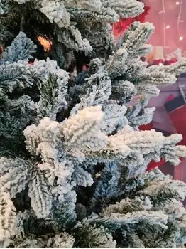Snow-Covered Christmas Tree 240 CM ნაძვის ხე დათოვლილი, შერეული სილიკონის ტოტებით, 4 image