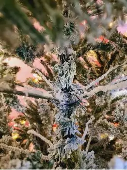 Snow-Covered Christmas Tree With Lights 270 CM ნაძვის ხე დათოვლილი, შერეული სილიკონის ტოტებით და განათებით, 8 image