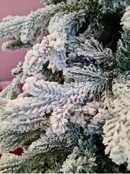 Snow-Covered Christmas Tree 210 CM ნაძვის ხე დათოვლილი, შერეული სილიკონის ტოტებით, 6 image