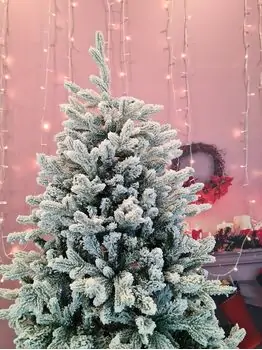 Snow-Covered Christmas Tree 240 CM ნაძვის ხე დათოვლილი, შერეული სილიკონის ტოტებით, 6 image