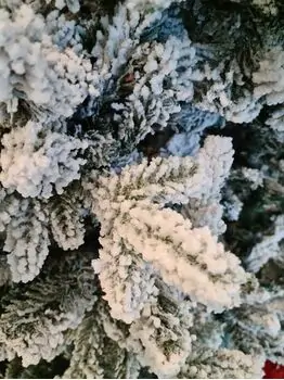 Snow-Covered Christmas Tree 240 CM ნაძვის ხე დათოვლილი, შერეული სილიკონის ტოტებით, 5 image