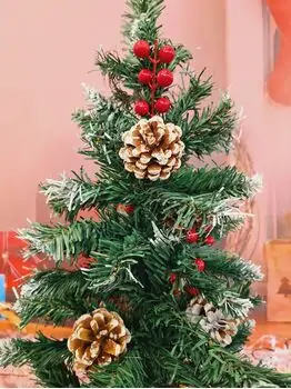 Snow-Covered Christmas Tree With Pine Cones And Berries საახალწლო ნაძვის ხე დათოვლილი ტოტებით, გირჩითა და კენკრით 90 სმ, 3 image