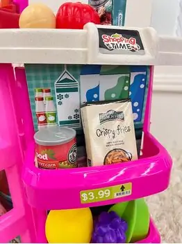 Modern Super-Market And Shopping Cart - საბავშვო ფუნქციური დახლ-მაღაზია, 10 image