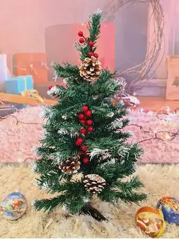 Snow-Covered Christmas Tree With Pine Cones And Berries საახალწლო ნაძვის ხე დათოვლილი ტოტებით, გირჩითა და კენკრით 60 სმ