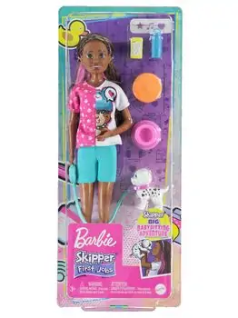 Barbie Skipper Doll and Dog Walker Set with Puppy and Accessories - ბარბის თოჯინა აქსესუარებით, 3 image