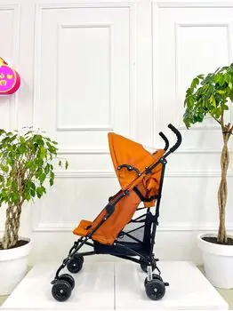 Baby Stroller Wonderful Terracotta, Pink, Grey, Blue - მსუბუქი სასეირნო ეტლი, 10 image