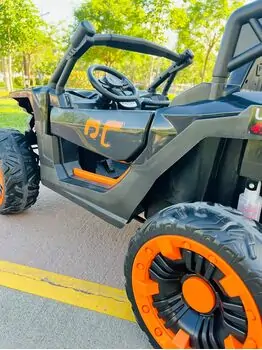 RC Super Electric Car Black - ელექტრო მანქანა ტყავის სავარძლით და კაუჩუკის საბურავებით, 9 image