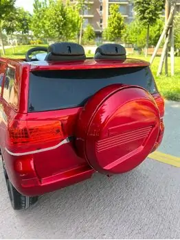 Toyota Electric Car Painting Red - ელექტრო მანქანა კაუჩუკის საბურავებით, 8 image