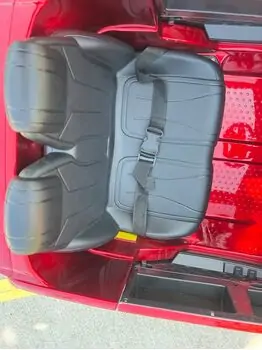 Toyota Electric Car Painting Red - ელექტრო მანქანა კაუჩუკის საბურავებით, 9 image