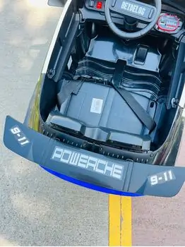 Porsche Police Car Black - ელექტრო მანქანა, 9 image