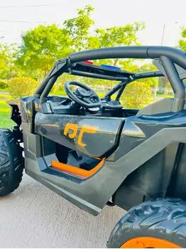 RC Super Car Black - ელექტრო მანქანა ტყავის სავარძლით და კაუჩუკის საბურავებით, 7 image