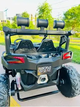 RC Super Electric Car Black - ელექტრო მანქანა ტყავის სავარძლით და კაუჩუკის საბურავებით, 8 image