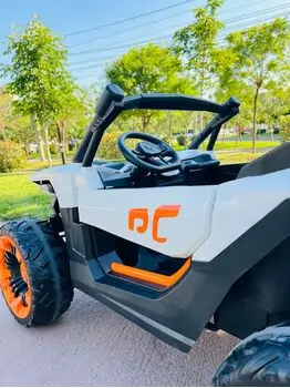 RC Super Electric Car White - ელექტრო მანქანა ტყავის სავარძლით და კაუჩუკის საბურავებით, 6 image