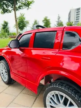Toyota Jeep Red - ელექტრო მანქანა კაუჩუკის საბურავებით, 6 image