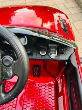 Land Rover BO Range Rover Evoque painting red - ელექტრო მანქანა კაუჩუკის საბურავებით და ტყავის სავარძლით, 7 image