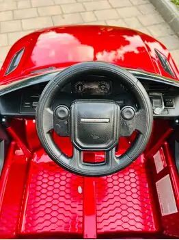 Land Rover BO Range Rover Evoque painting red - ელექტრო მანქანა კაუჩუკის საბურავებით და ტყავის სავარძლით, 6 image