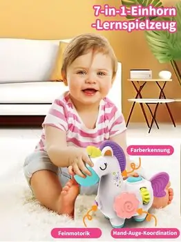 Baby Yard Unicorn Activity Busy Toy - განსავითარებელი სათამაშო უნიქორნი, 3 image