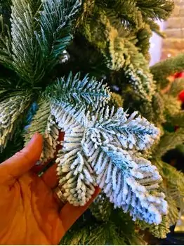 Christmas Tree 180 CM PE + PVC Snow-Covered - ნაძვის ხე, დათოვლილი, შერეული სილიკონის წიწვებით, 6 image