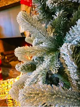 Christmas Tree 180 CM PE + PVC Snow-Covered - ნაძვის ხე, დათოვლილი, შერეული სილიკონის წიწვებით, 5 image