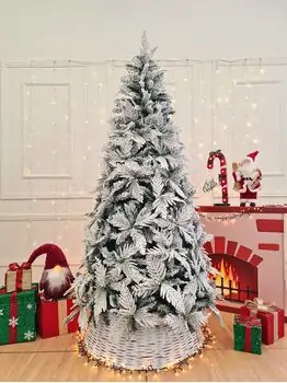 Snow-Covered Christmas Tree PE + PVC 210 CM - დათოვლილი ნაძვის ხე შერეული სილიკონის წიწვებით
