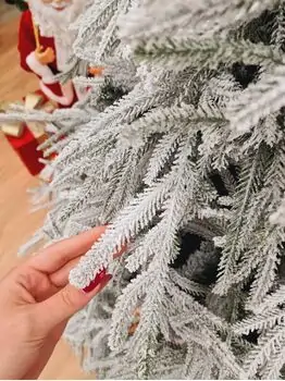 Snow-Covered Christmas Tree PE + PVC 240 CM - დათოვლილი ნაძვის ხე შერეული სილიკონის წიწვებით, 4 image