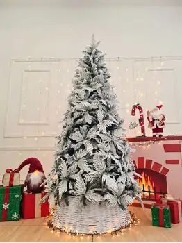 Snow-Covered Christmas Tree PE + PVC 210 CM - დათოვლილი ნაძვის ხე შერეული სილიკონის წიწვებით, 8 image