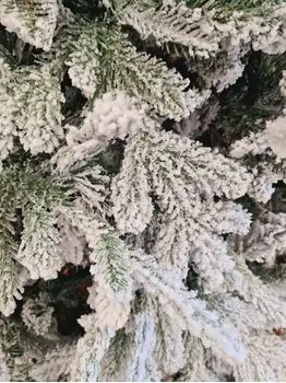 Christmas Tree 210 CM PE + PVC Snow-Covered  - დათოვლილი ნაძვის ხე შერეული სილიკონის წიწვებით, 4 image