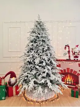 Christmas Tree 210 CM PE + PVC Snow-Covered  - დათოვლილი ნაძვის ხე შერეული სილიკონის წიწვებით, 3 image