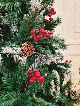 Christmas Tree With Snow-Covered Branches, Pine Cones And Berries 210 CM - ნაძვის ხე დათოვლილი ბოლოებით, გირჩით და კენკრით, 8 image