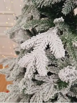Christmas Tree 210 CM PE + PVC Snow-Covered  - დათოვლილი ნაძვის ხე შერეული სილიკონის წიწვებით, 8 image